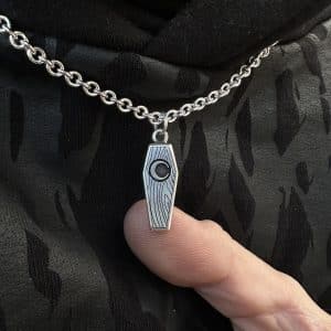Engraved Coffin Pendant